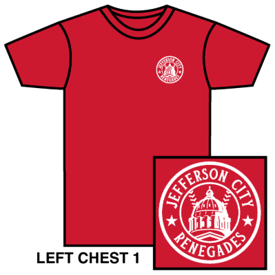 Picture of Red Shirt White Logo Left Chest