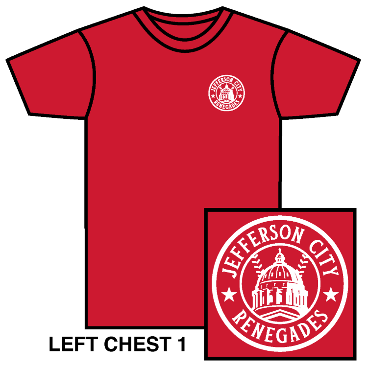 Picture of Red Shirt White Logo Left Chest